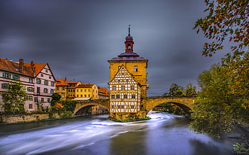 Bamberg, city, gothic, river, europe, bridge, water HD wallpaper