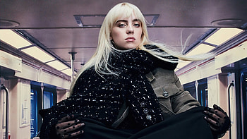 Billie Eilish, singer, white, Eilish, Billie HD wallpaper