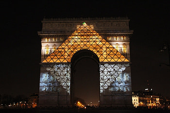 Arc de Triomphe, Triumphal arch, Majestic sculpture, Symbolic victory HD wallpaper