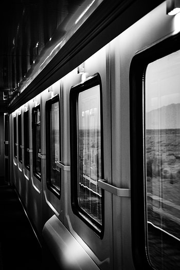 Windows, Miscellanea, Miscellaneous, Grey, Bw, Chb, Train HD phone wallpaper