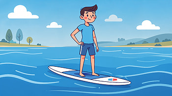 Paddleboard Bliss Paddleboard Horizon Stand-Up Calm Blue Waters Paddleboard, Paddle Board HD wallpaper