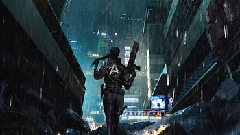 Scifi Girl With Gun , scifi, gun, artist, artwork, digital-art, artstation HD wallpaper