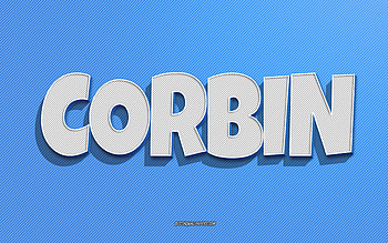 Corbin, blue lines background, with names, Corbin name, male names, Corbin greeting card, line art, with Corbin name HD wallpaper