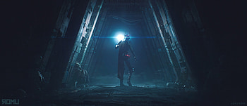 robot, Sci Fi, skeleton, dark HD wallpaper