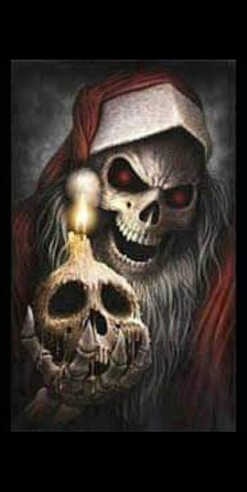 Christmas, skull HD phone wallpaper