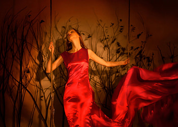 Red Dress, model, dress, woman, red HD wallpaper