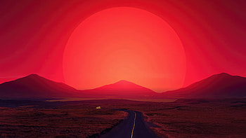 Gloomy Drive Evening , evening, sunset, road, artist, artwork, digital-art HD wallpaper