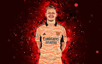 Aaron Ramsdale, , 2021, english footballers, Arsenal FC, red neon lights, Aaron Christopher Ramsdale, soccer, Premier League, football, The Gunners, Aaron Ramsdale Arsenal, Aaron Ramsdale HD wallpaper