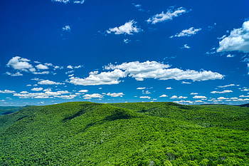 Nature, Trees, Sky, Clouds, Hills HD wallpaper