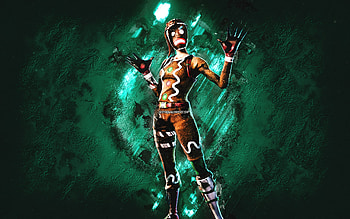 Fortnite Burnt Frown Ginger Gunner Skin, Fortnite, main characters, green stone background, Burnt Frown Ginger Gunner, Fortnite skins, Burnt Frown Ginger Gunner Skin, Burnt Frown Ginger Gunner Fortnite, Fortnite characters HD wallpaper