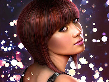 anime-3D-Beauty, anime, fantasy, other, eyes, face, girl, beauty HD wallpaper