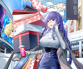 Raiden Shogun, Baal Raiden Shogun (Genshin Impact), Anime, Chainsaw Man HD wallpaper