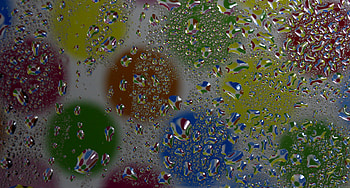 Drops, Macro, Circles, Surface, Glass HD wallpaper