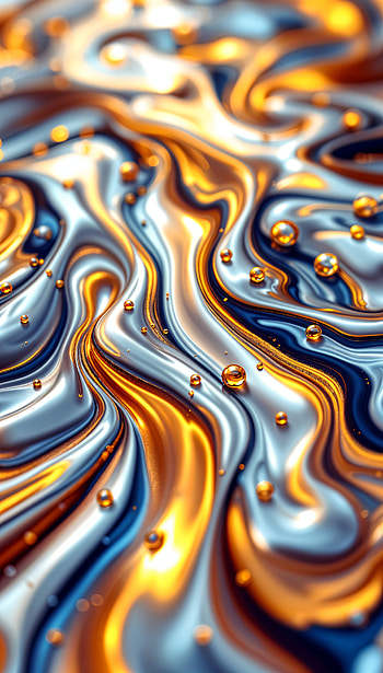 Metallic Waves: A Stunning , metal, Abstract, colorful, Liquid, texture HD phone wallpaper