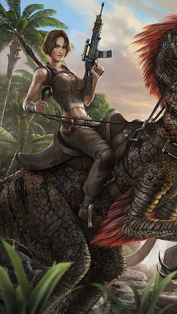 ARK: Survival Evolved, Enchanting , Girl protagonist, Captivating artwork HD phone wallpaper