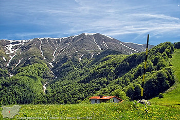 The Balkan, graphy, snow, green, house, bulgaria, top, beauty HD wallpaper