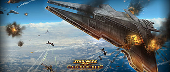 star wars the old republic, airships, battle, explosion, planet HD wallpaper