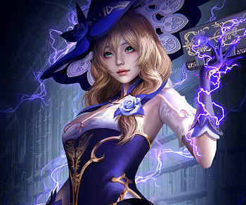 Purple Magic, Women, Girl, Fantasy, Purple HD wallpaper