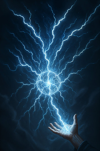Electric Surge: Lightning Spell, lightning, electricity, hand HD phone wallpaper