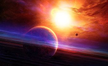Universe, Shine, Light, Nebula, Planet, Haze HD wallpaper