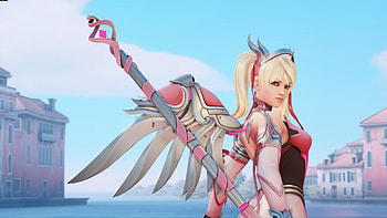 Pink Mercy Overwatch Artwork , mercy-overwatch, overwatch, games, xbox-games, ps-games, pc-games, pink HD wallpaper