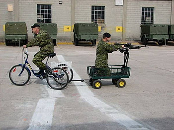 TRAILER GUNNER, bike, gun, wheels, trailer HD wallpaper