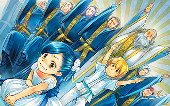 Myne, Egmont, Ferdinand, Bezewanst, Lutz, Ascendance of a Bookworm, manga Honzuki no Gekokujou HD wallpaper