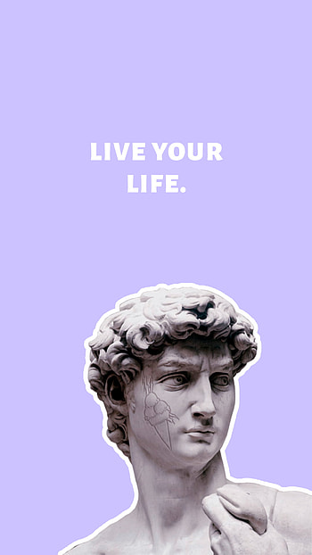 Live Your Life, Aesthetic, Purple, Roma, Minimalist, Cool, Minimal HD phone wallpaper