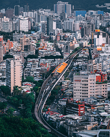 Cities, Architecture, City, Building, View From Above, Railway HD phone wallpaper