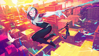 Magic The Gathering Amazing Gwen Stacy X Miles Morales, magic-the-gathering, spiderman, miles-morales, gwen-stacy, superheroes, artwork, artist, digital-art, art HD wallpaper