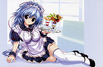 Happy Sundae, sundae, maid, cream, ice HD wallpaper