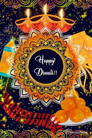 Happy Diwali, art, festival of lights, petal HD phone wallpaper