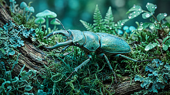 Turquoise Stag Beetle — HD wallpaper