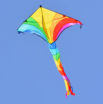 Kite Flying, Yellow and Blue Kite, , Peakpx HD phone wallpaper