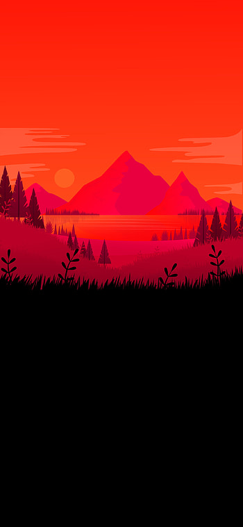 BLACK AMOLED MINIMALIST NATURE LANDSCAPE , Nature HD phone wallpaper