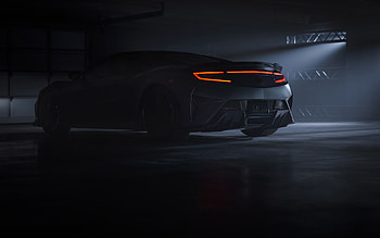 2022, Acura NSX Type S, , night, garage, new NSX Type S, rear view, exterior, NSX tuning, Japanese sports cars, Acura HD wallpaper