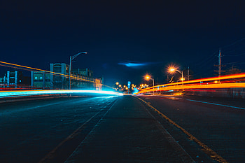 Cities, City, Road, Movement, Traffic, Evening HD wallpaper