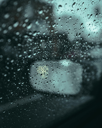Rain, Drops, Macro, Car, Window, Mirror HD phone wallpaper