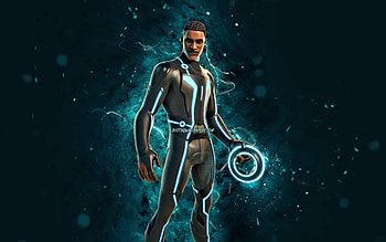 Firewall, , blue neon lights, Fortnite Battle Royale, Fortnite characters, Firewall Skin, Fortnite, Firewall Fortnite HD wallpaper