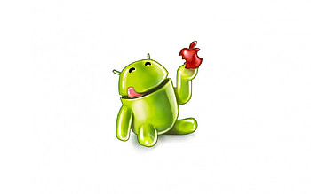 Android ate apple, os, android, apple, company HD wallpaper