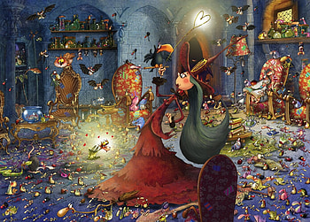 Witch, francois ruyer, funny, fantasy, illustration HD wallpaper
