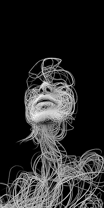 Tangled, monochrome graphy, jaw HD phone wallpaper