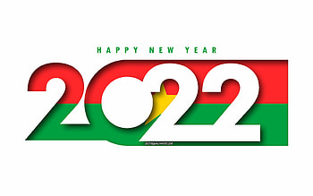 Happy New Year 2022 Burkina Faso, white background, Burkina Faso 2022, Burkina Faso 2022 New Year, 2022 concepts, Burkina Faso HD wallpaper