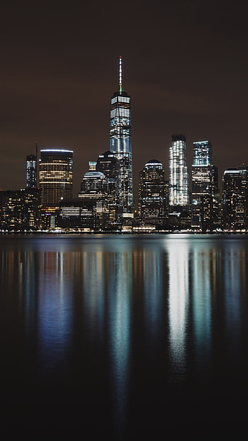 Night skyline, New York City, Xperia XZ, Premium HD phone wallpaper