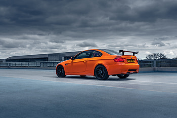 BMW Power: Stunning Orange Beast on the Edge, BMW HD wallpaper
