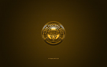 Perak FC, Malaysian football club, gold logo, gold carbon fiber background, Malaysia Super League, football, Ipoh City, Malaysia, Perak FC logo HD wallpaper