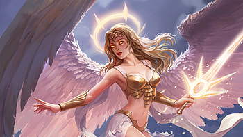 Angel And The Demon , angel, artist, artwork, digital-art, artstation HD wallpaper