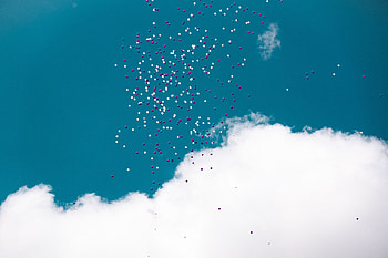 Sky, Clouds, Balloons, Miscellanea, Miscellaneous, Flight, Ease HD wallpaper