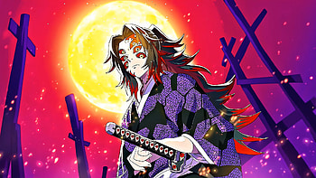 Kokushibo Moon Silhouette Background Demon Slayer Kimetsu no Yaiba HD wallpaper