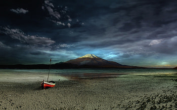 Landscape, Rivers, Mountains, Boats HD wallpaper